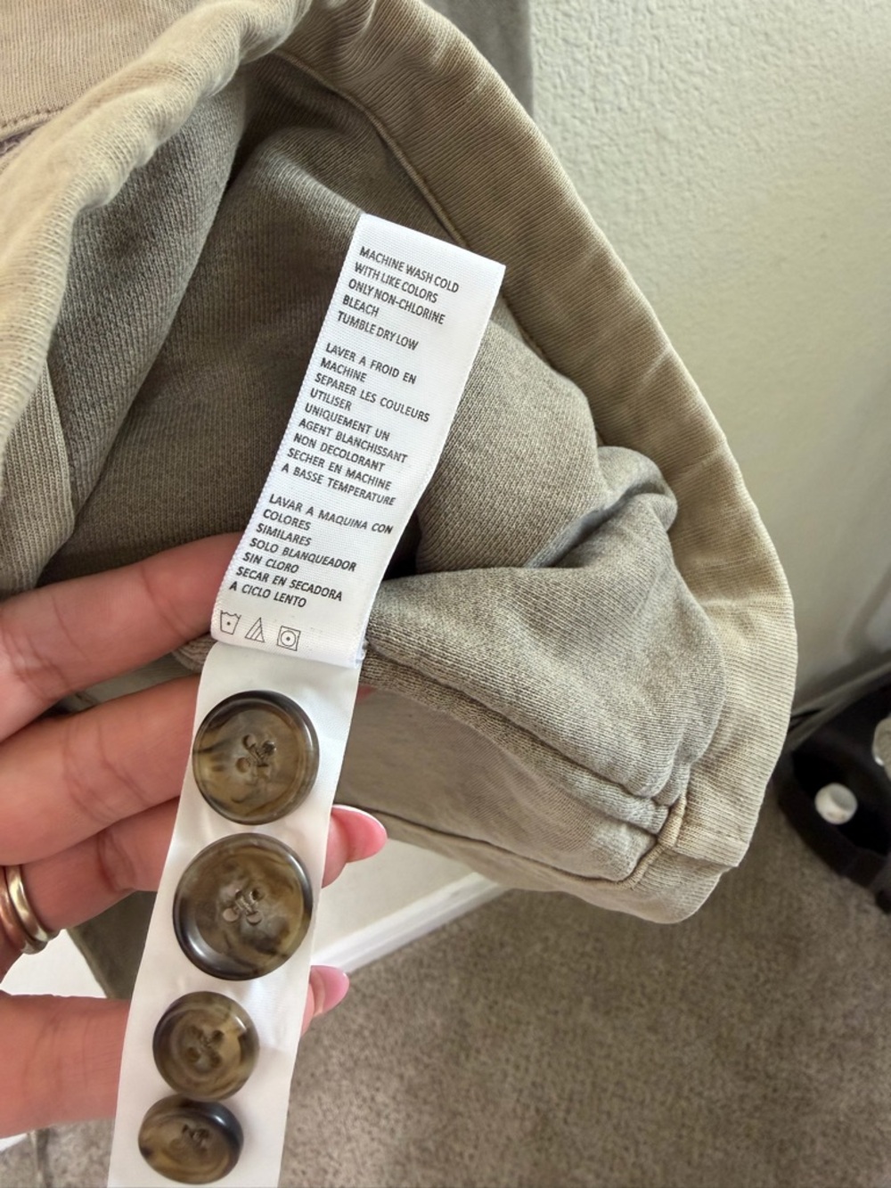 James Perse Mixed Media Surplus Jacket in Coyote Pigment Womens Size 0 / XS - Picture 9 of 9